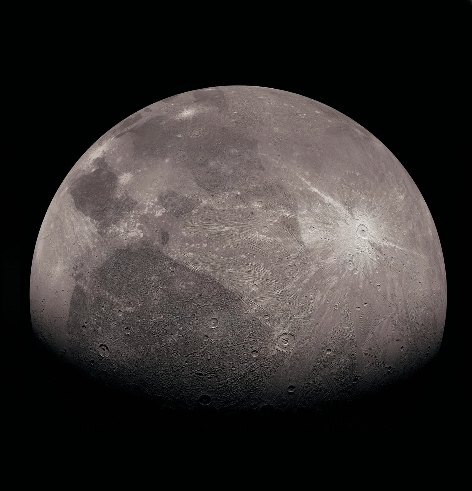 View of Jupiter’s moon Sol, shown against a black backdrop.